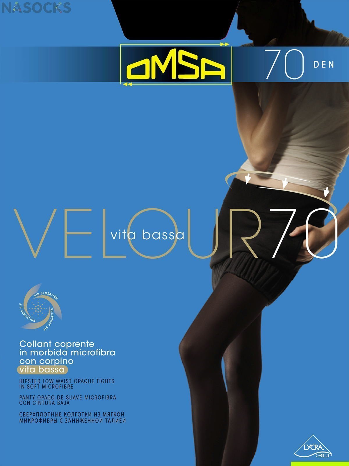 Колготки OMSA Velour 70 den Vita Bassa купить недорого в интернет-магазине.