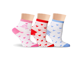 Носки детские для девочек, с cердечками Lorenz П2