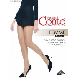 Колготки с тату-рисунком Conte Elegant Femme 20
