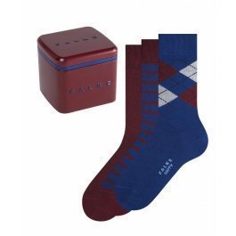 Подарочная металлическая коробка из 3 пар мужских носков Falke 13064 HappyBox 3-Pack (Winter 20/21)