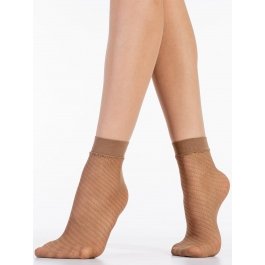 Ажурные носки с узором "диагональные полоски" Minimi RETE DIAGONALE