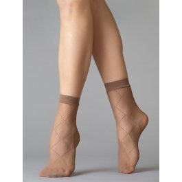 Ажурные носки с узором "крупные ромбы" Minimi RETE ROMBO