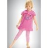Пижама для девочек из хлопка, с коротким рукавом и ярким рисунком Pelican GNML322