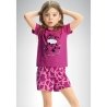 Пижама для девочек из хлопка, с коротким рукавом и рисунком Pelican GNTH324